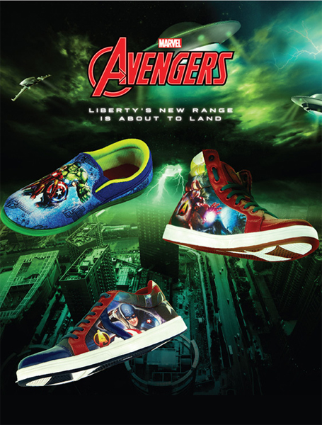 Avail an exciting collection of casual sandals and shoes inspired by Marvel super heroes by Liberty shoes